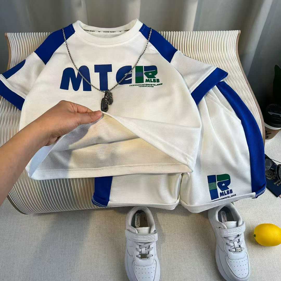 Boys' fashion set, short-sleeve top and shorts---01