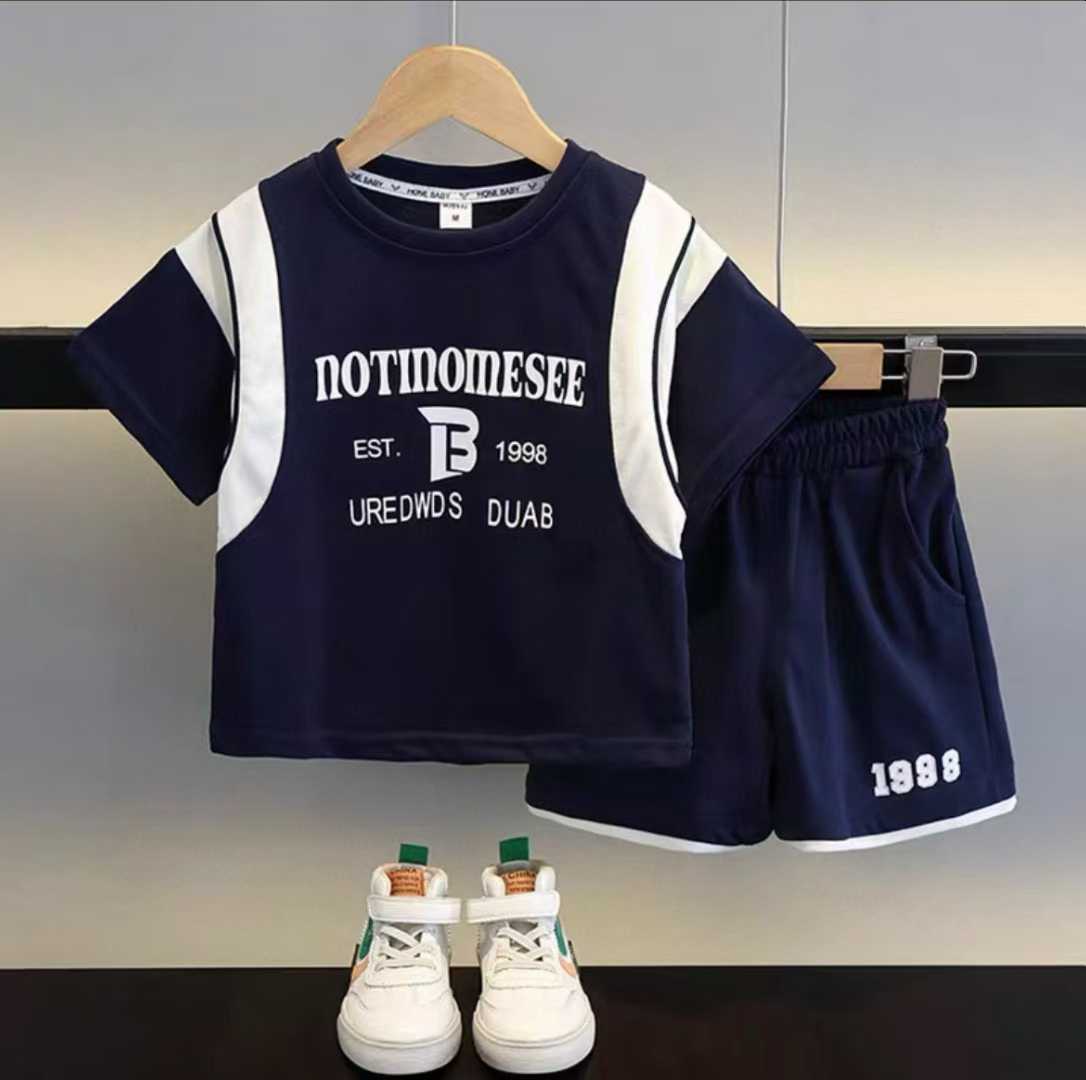 Boys' fashion set, short-sleeve top and shorts--B---05