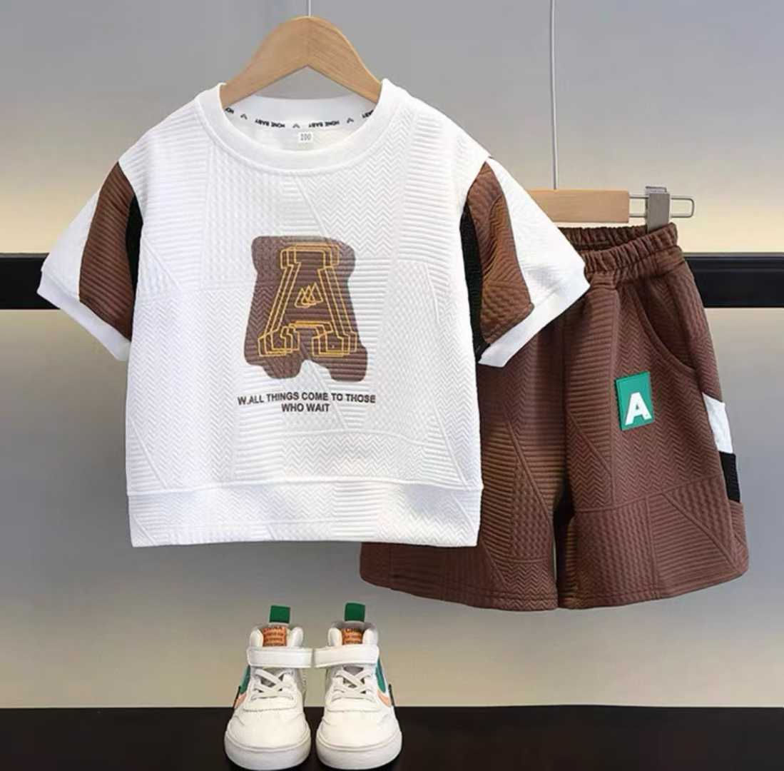 Boys' fashion set, short-sleeve top and shorts--A---06
