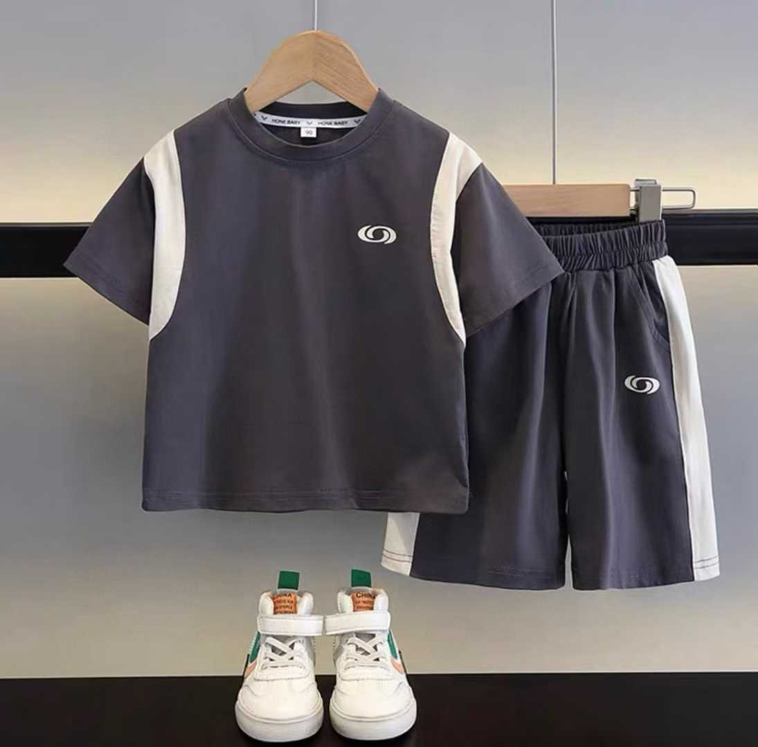Boys' fashion set, short-sleeve top and shorts--O---07
