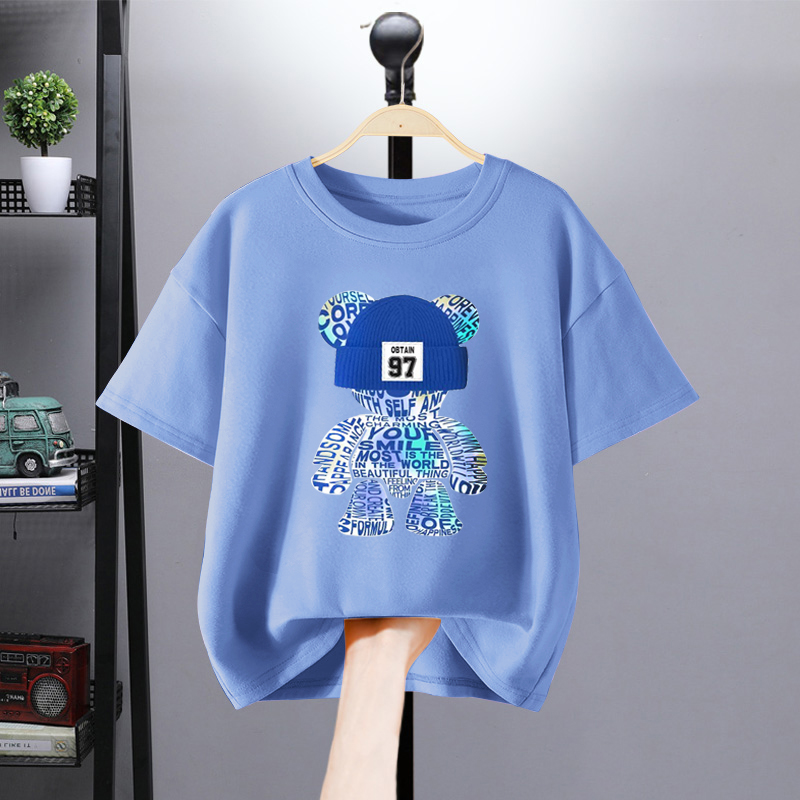 Summer fashion Boys' short-sleeved top, cute and fresh--Cool Kids Pictures---30